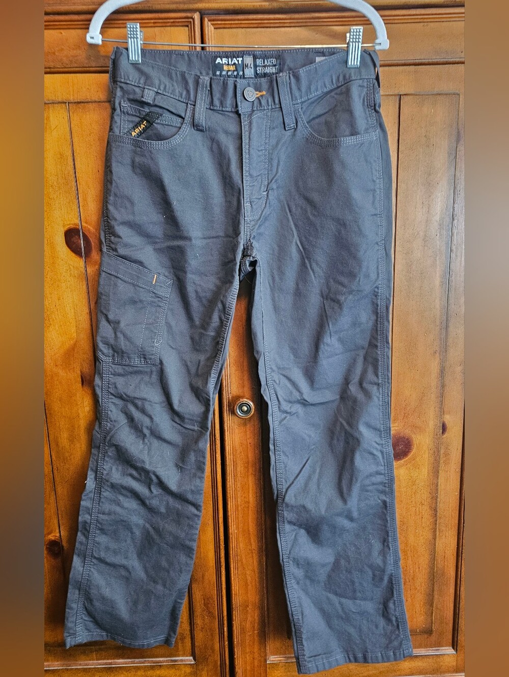 Ariat Men's Rebar M4 Relaxed Straight Fit DuraStretch Work Pants 28/30